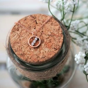 14k Rose Gold Geometric Necklace